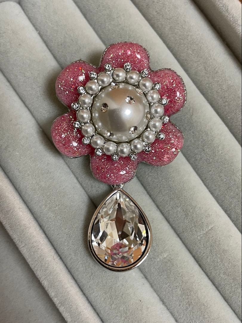 美品　ルネ　Rene パール　ブローチ