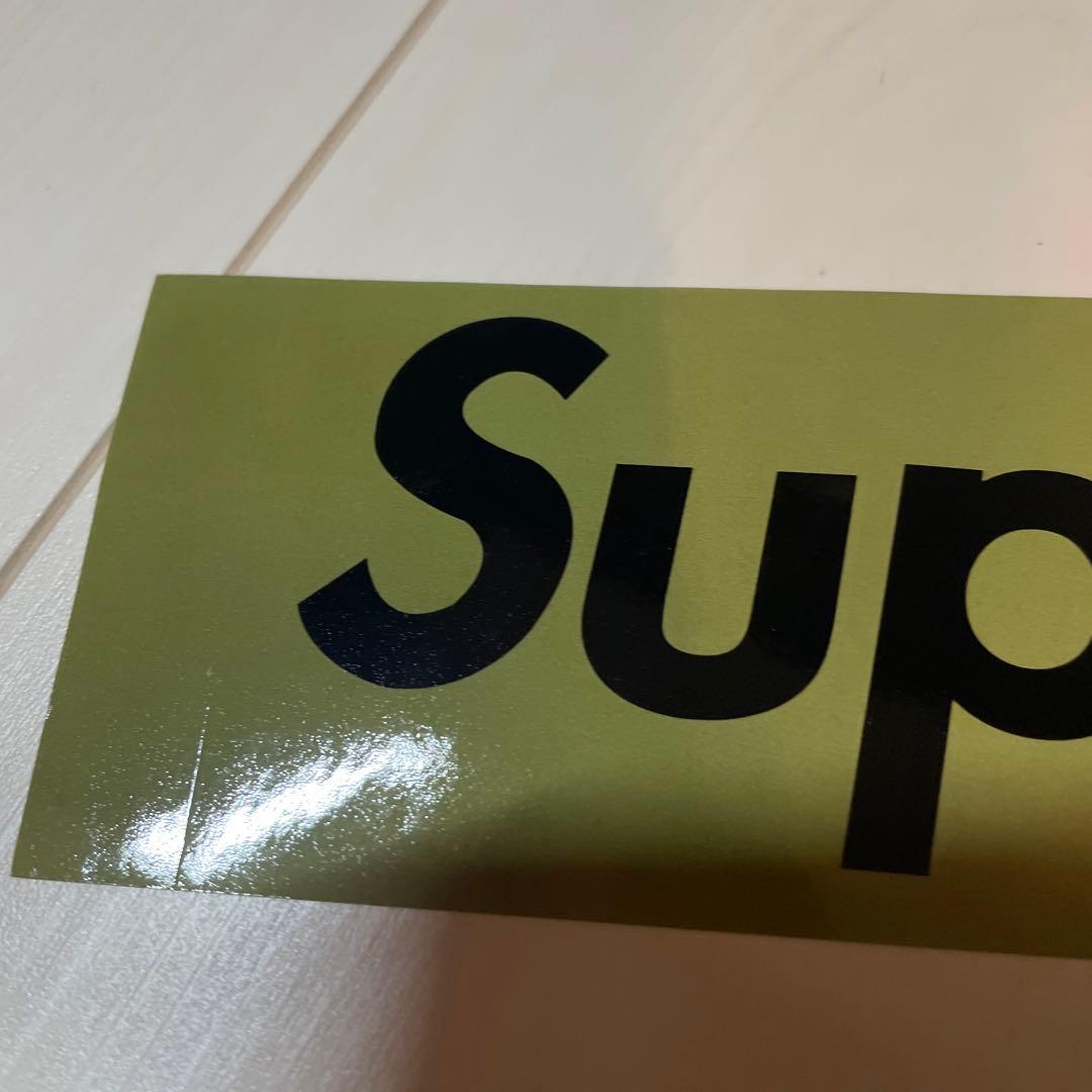 初期物 supreme box logo sticker カーキ　ステッカー