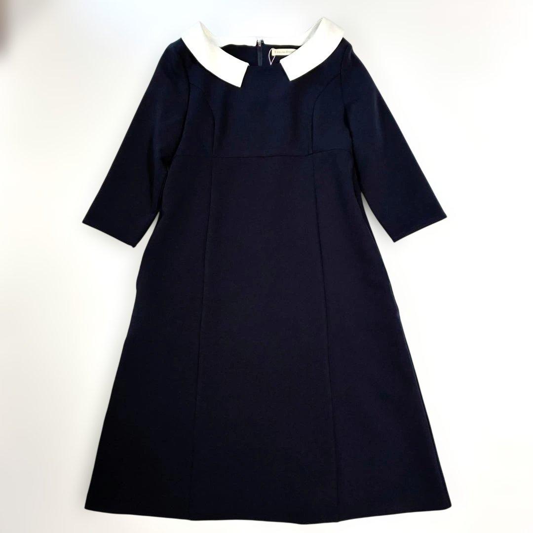 【新品】REGINA RISURRE 2way Aライン 白襟ワンピース タグ付