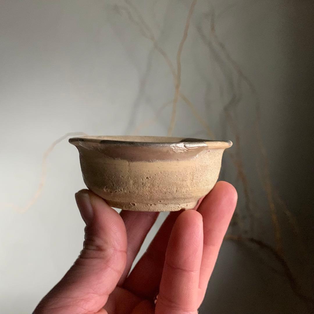 無地志野盃 桃山〜江戸初 古美術 志野 盃 ぐい呑み 古道具 アンティーク 陶片