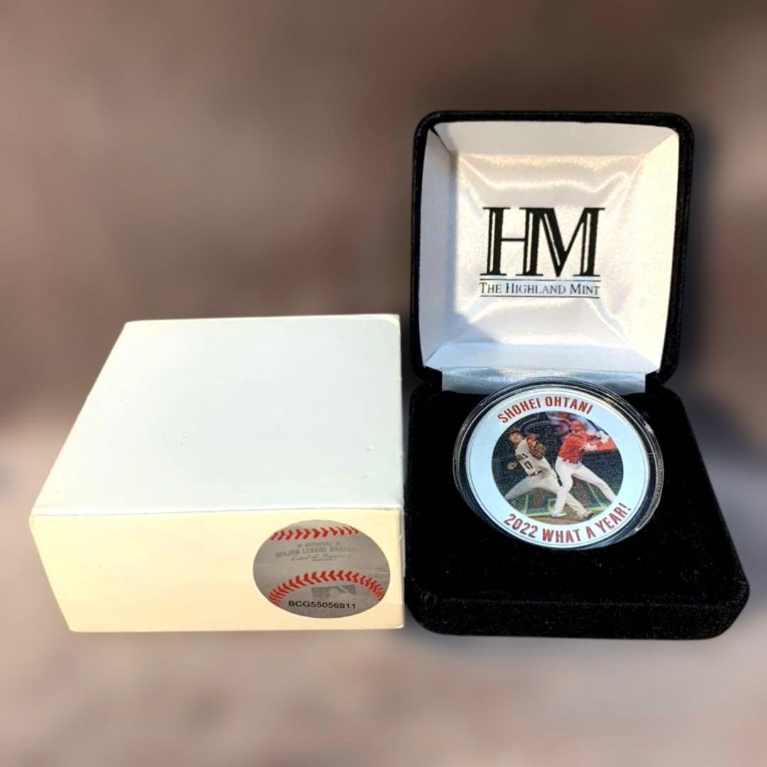 純銀　大谷翔平　2022　二刀流新記録記念メダル　WHAT A YEAR！