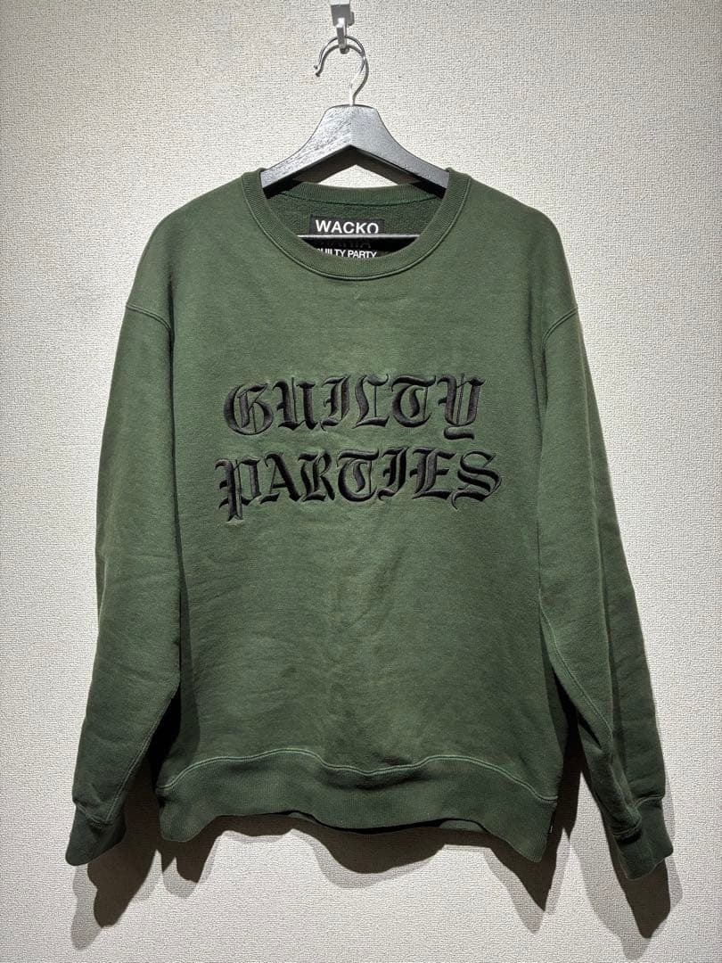 美品 ワコマリア HEAVY WEIGHT クルーネック スエット 刺繍