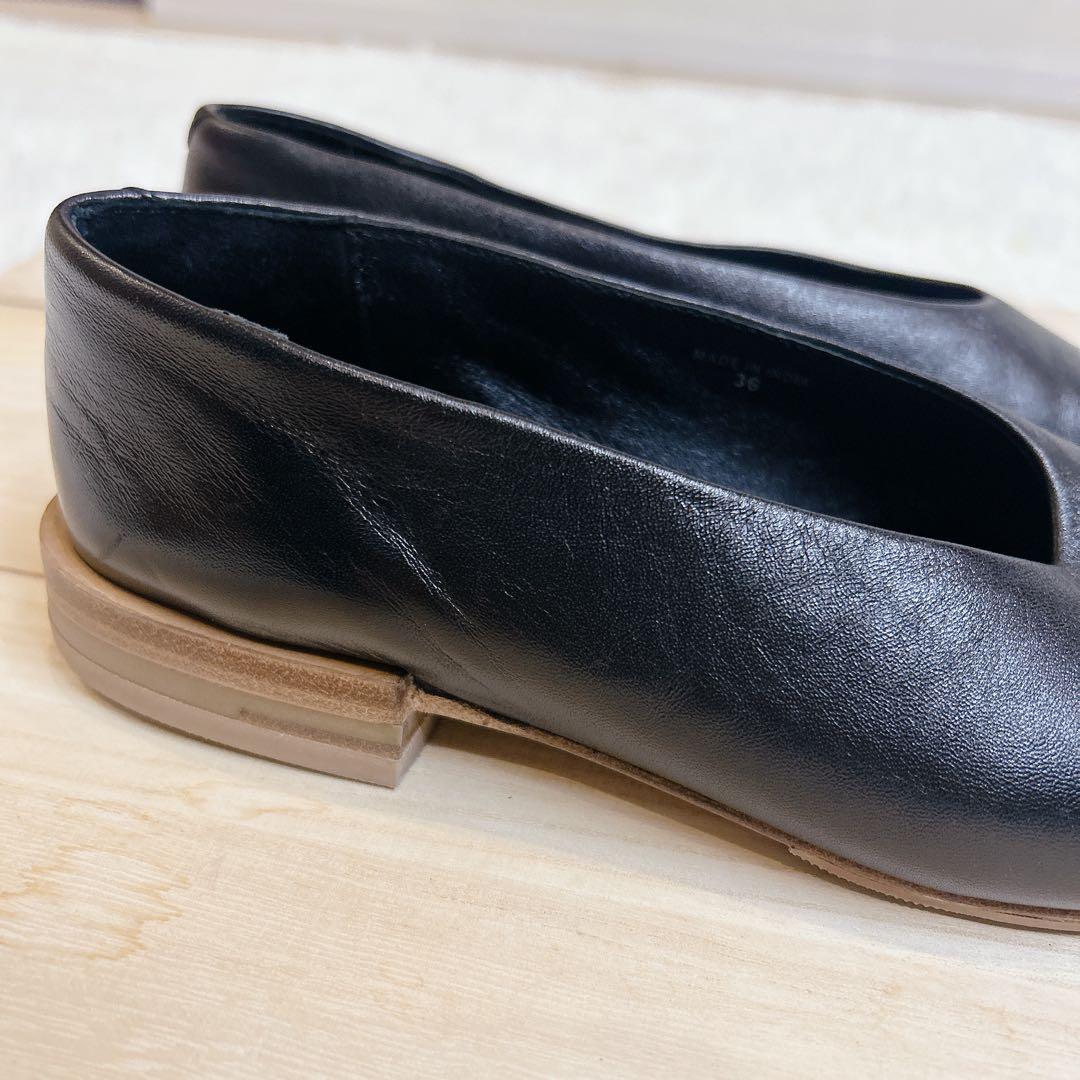 GALERIE VIE LAUREL ギャルリーヴィー スリッポン 本革ブラック