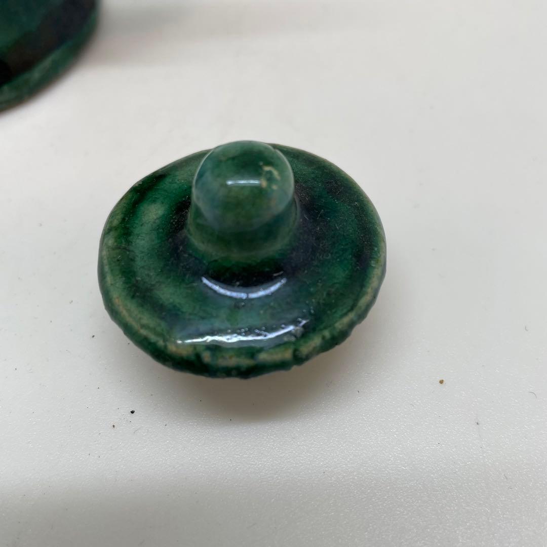 緑釉　清朝　茶道具　煎茶道具　中国　陶磁器　交趾焼　時代　骨董　蔵出