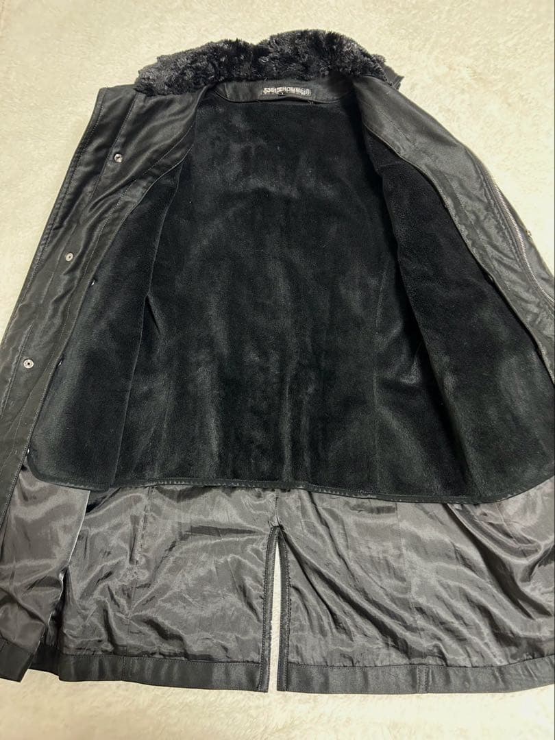 5351 プールオム ブラック モッズコート サイズS