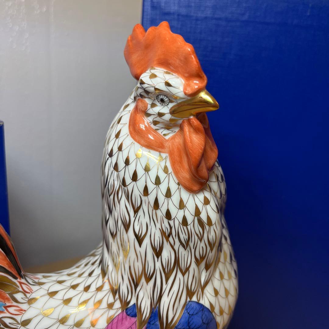 ★お値下げ終了間近★【レア】【絶版作品】【特大】ヘレンド　ニワトリ干支酉　置物