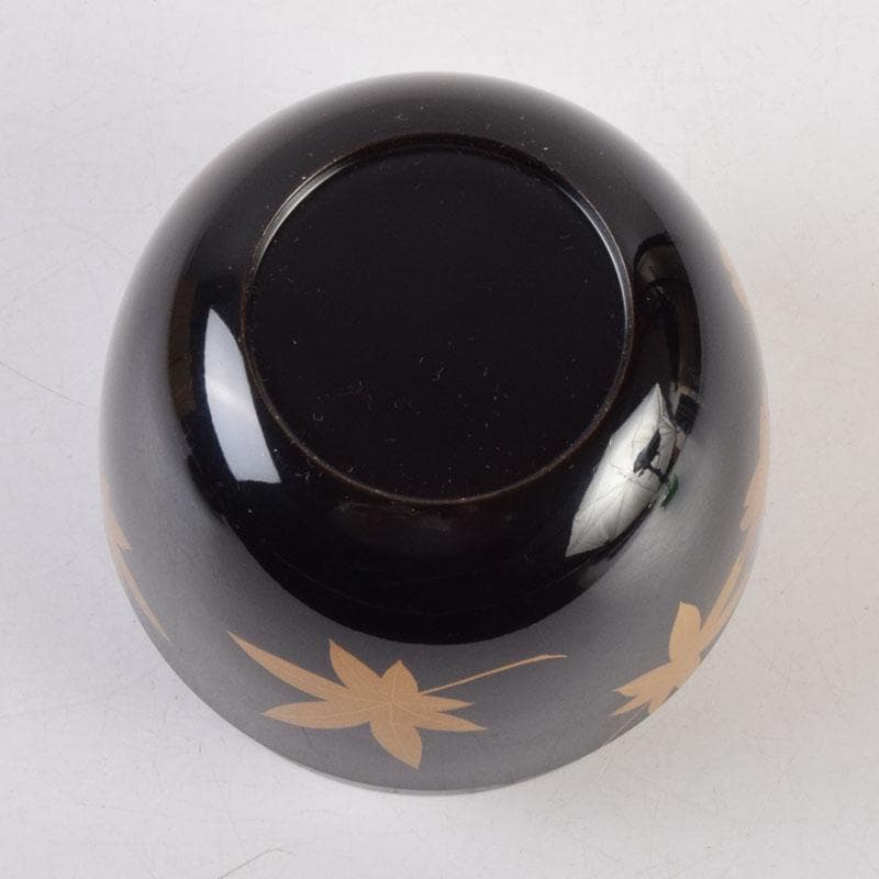 茶道具　黒塗　春秋蒔絵　棗　時代箱　V　8762