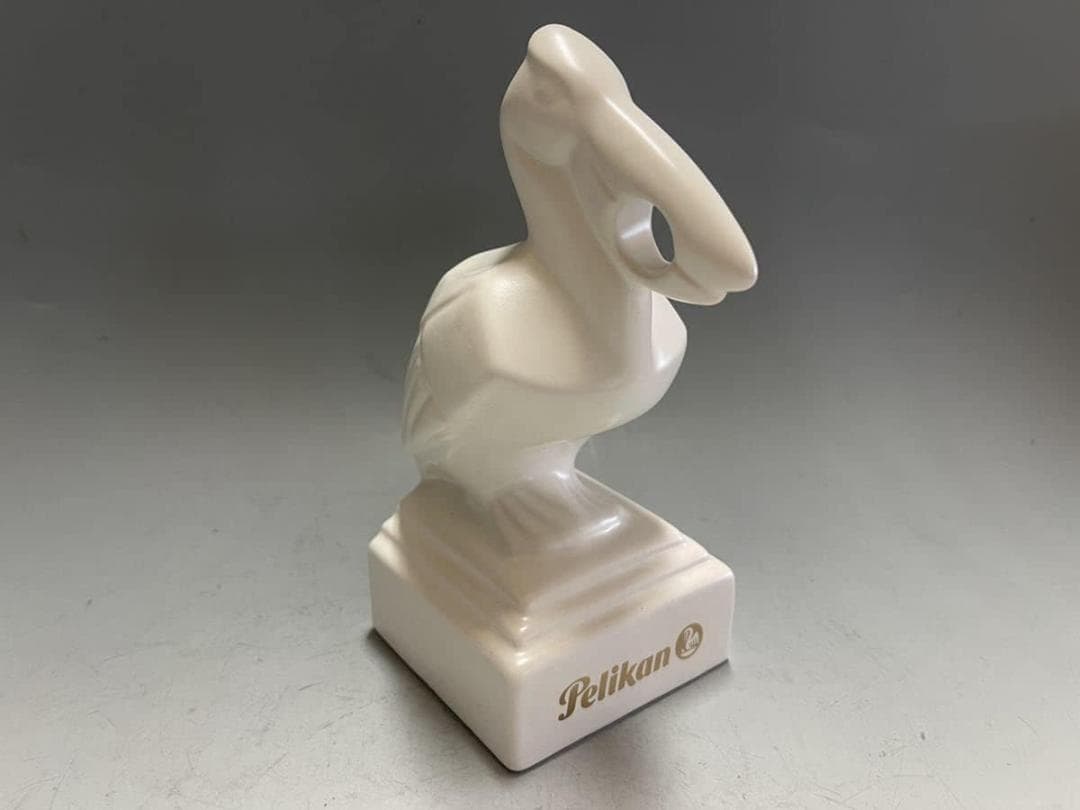 【極稀少】非売品 Pelikan ペンスタンド 大サイズ 白 陶器製 新品■