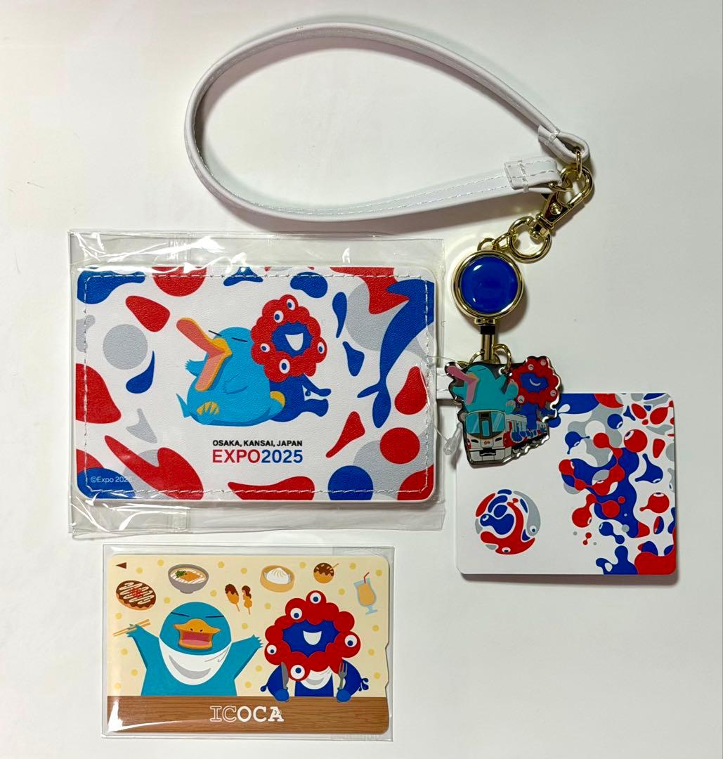 関西万博 ミャクミャク 記念ICOCA 合皮パスケース付き