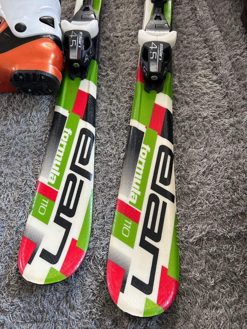 エラン 110cm スキーセット ブーツ21.5cm ストック付き