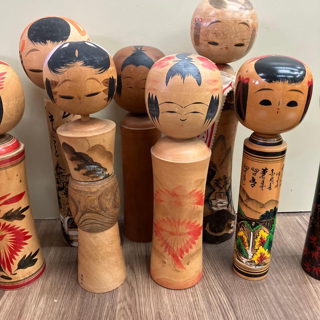 D-2 昭和レトロ 伝統こけし 創作こけし 大量 まとめ売り 16体セット 鳴子