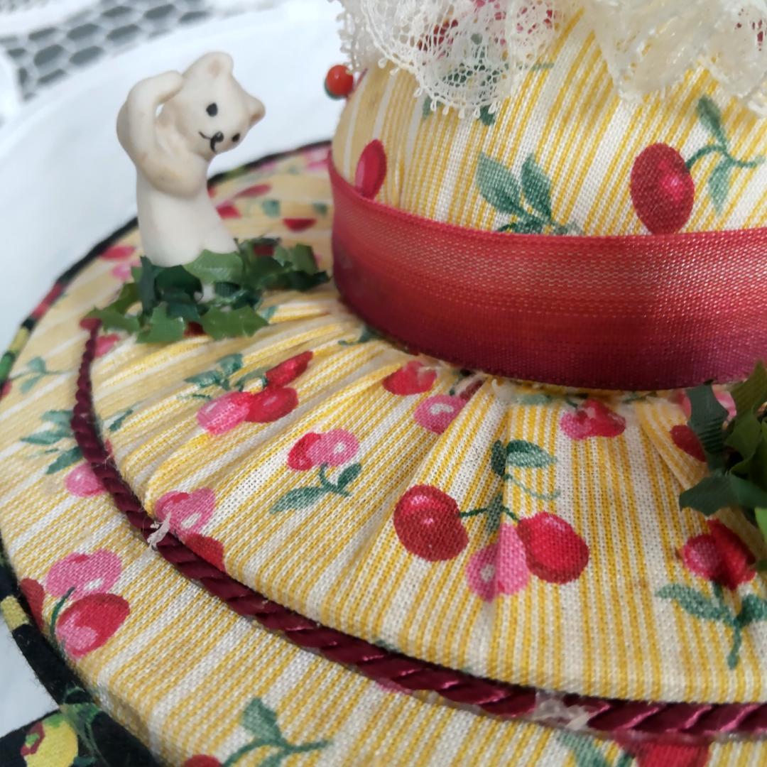 ソーイングボックス　カルトナージュ　ハーフドール