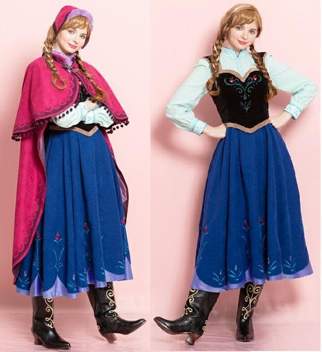 シークレットハニー ディズニー アナ雪 雪山 ドレス＆ケープ帽子手袋 コスプレ