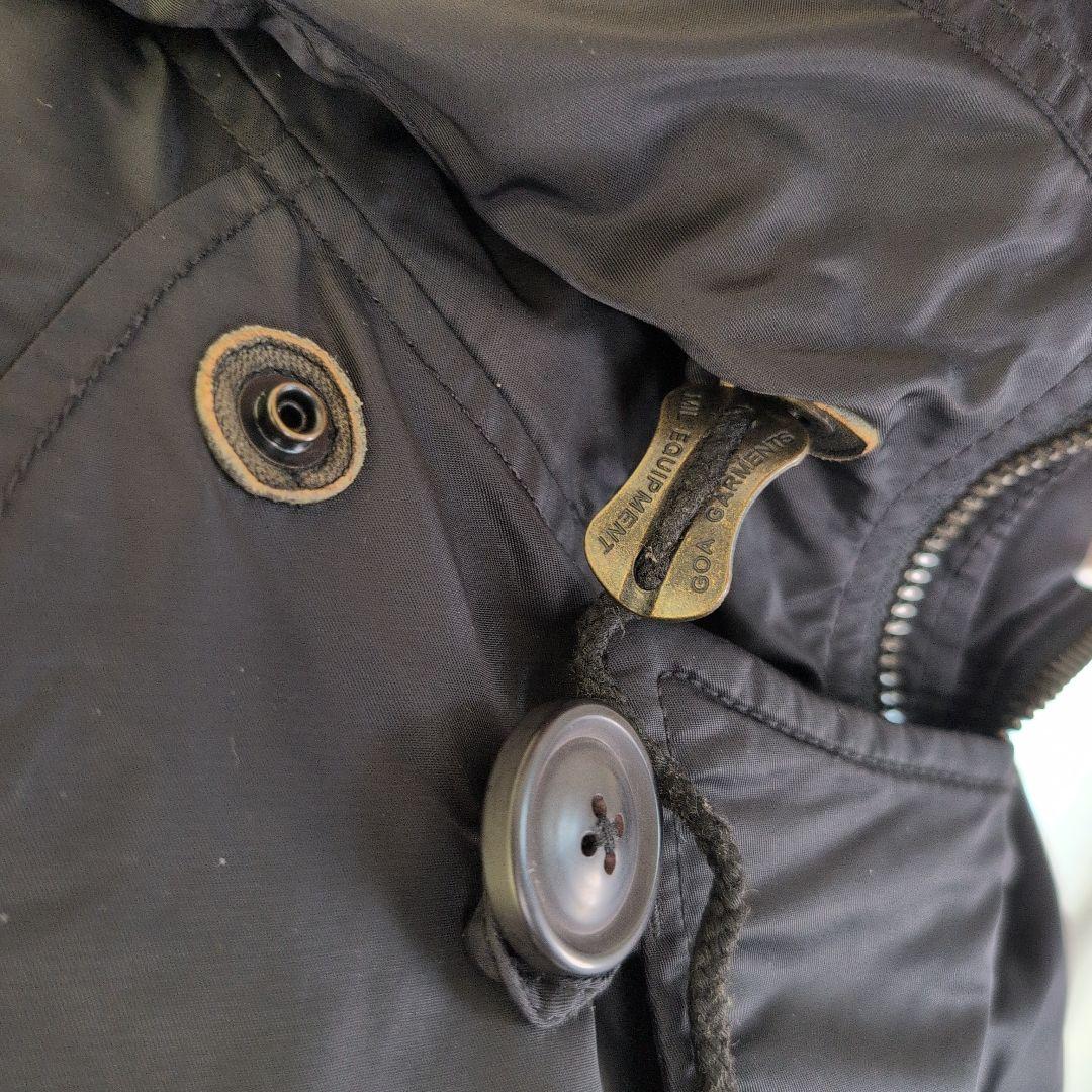 希少 goa ゴア　ラクーンファーコート　ミリタリー　モッズコート　ブラック