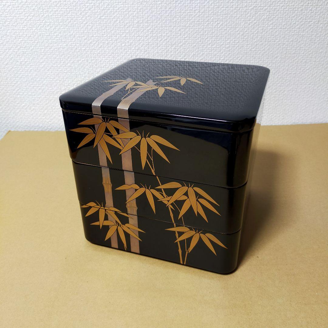 輪島塗　蒔絵付　六五重三段