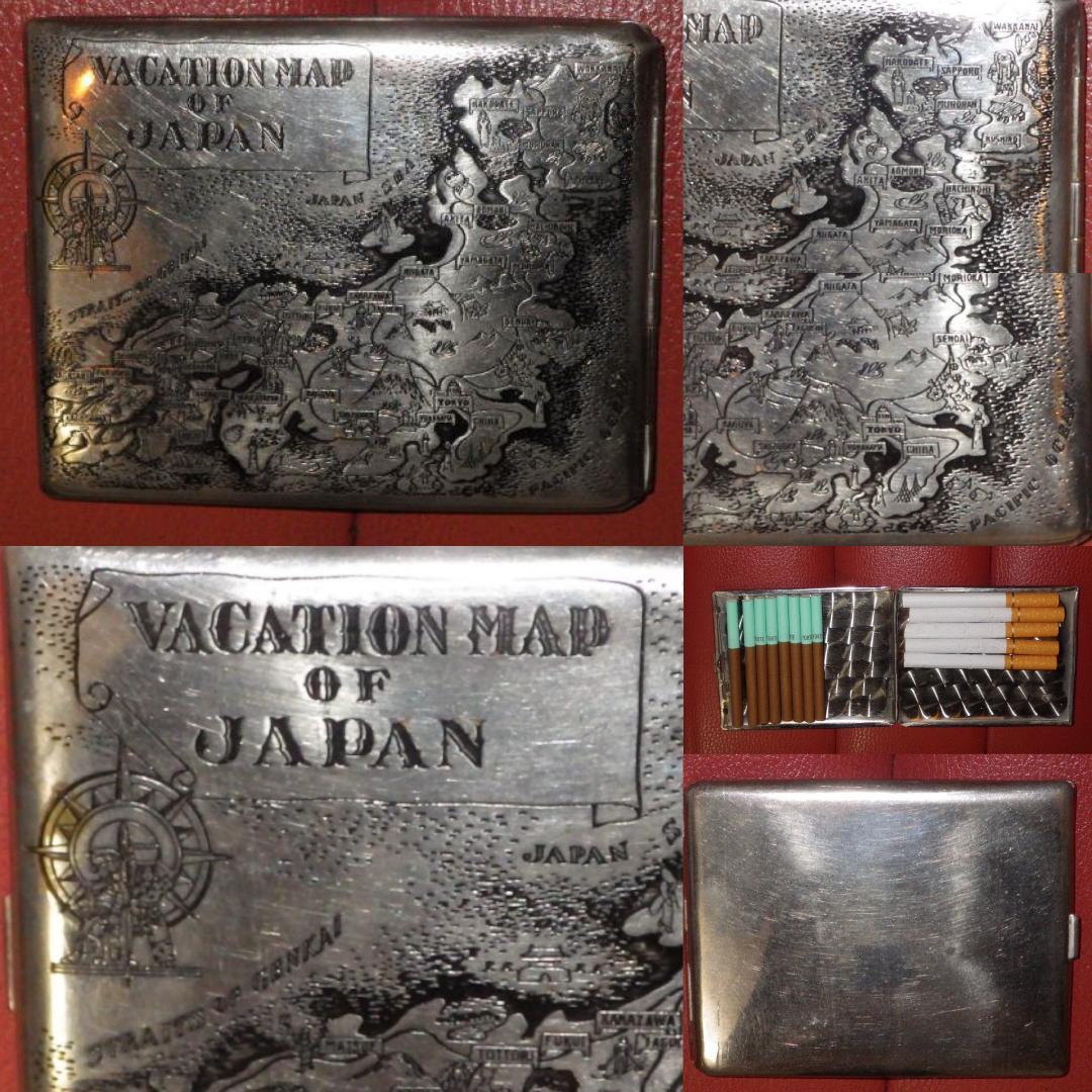 50’S★スーベニア★シガレットケース★23★ビンテージ★タバコ入れ★日本地図