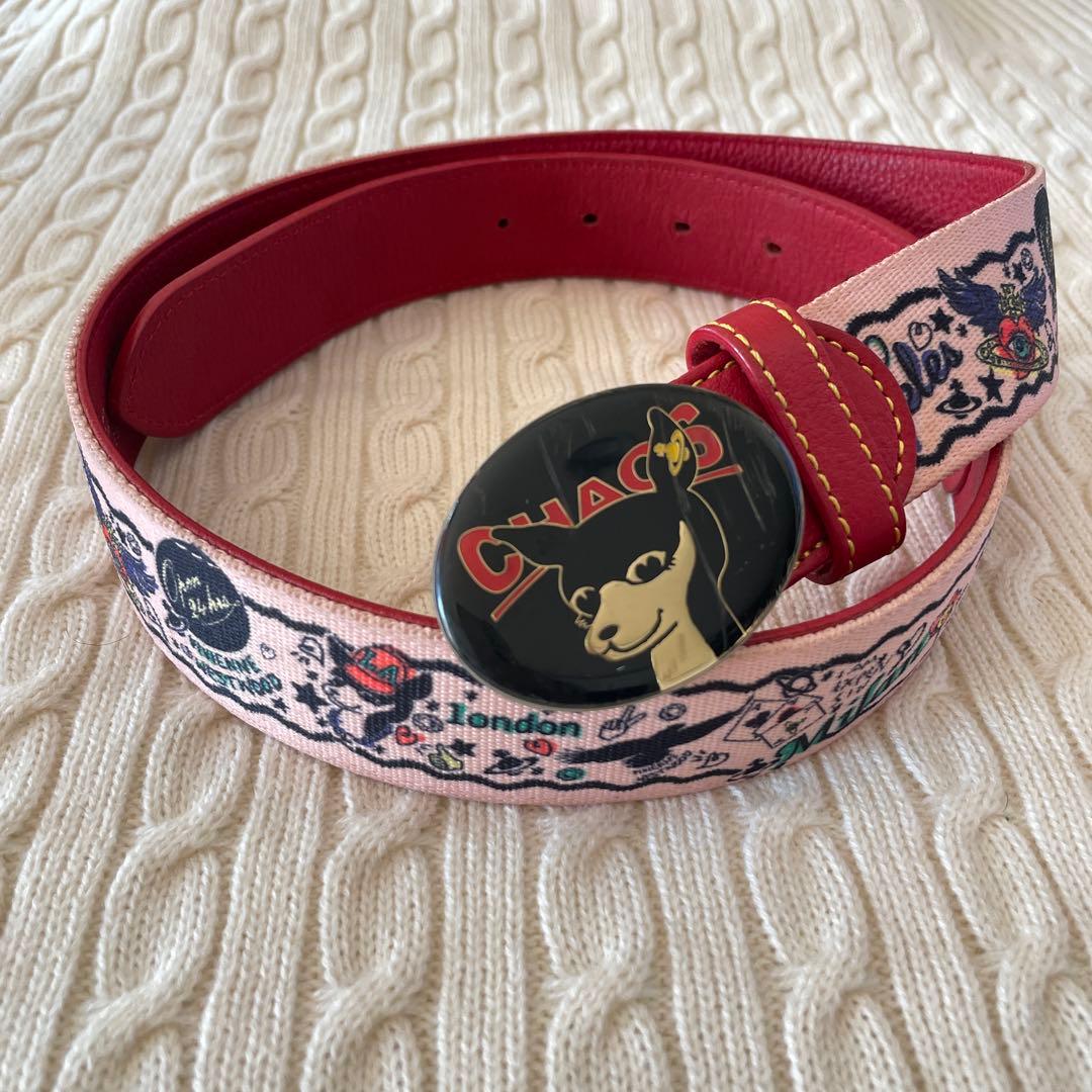 vivienne westwood CHAOS バンビ ロゴ バックル ベルト