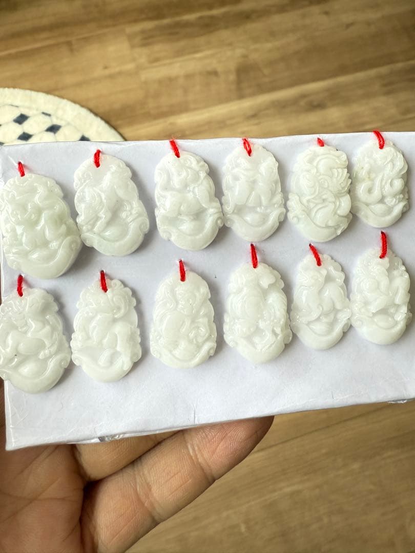 ◆限定◆ 翡翠 彫刻 十二支 根付 古玩 コレクション 限定1セット 送料無料