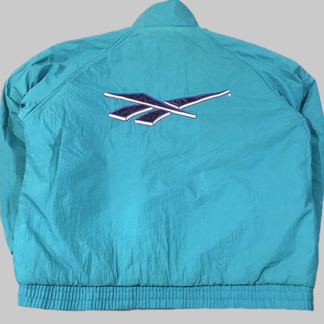 【リバーシブル】90sリーボックNBA シャーロット・ホーネッツ中綿JKT/L