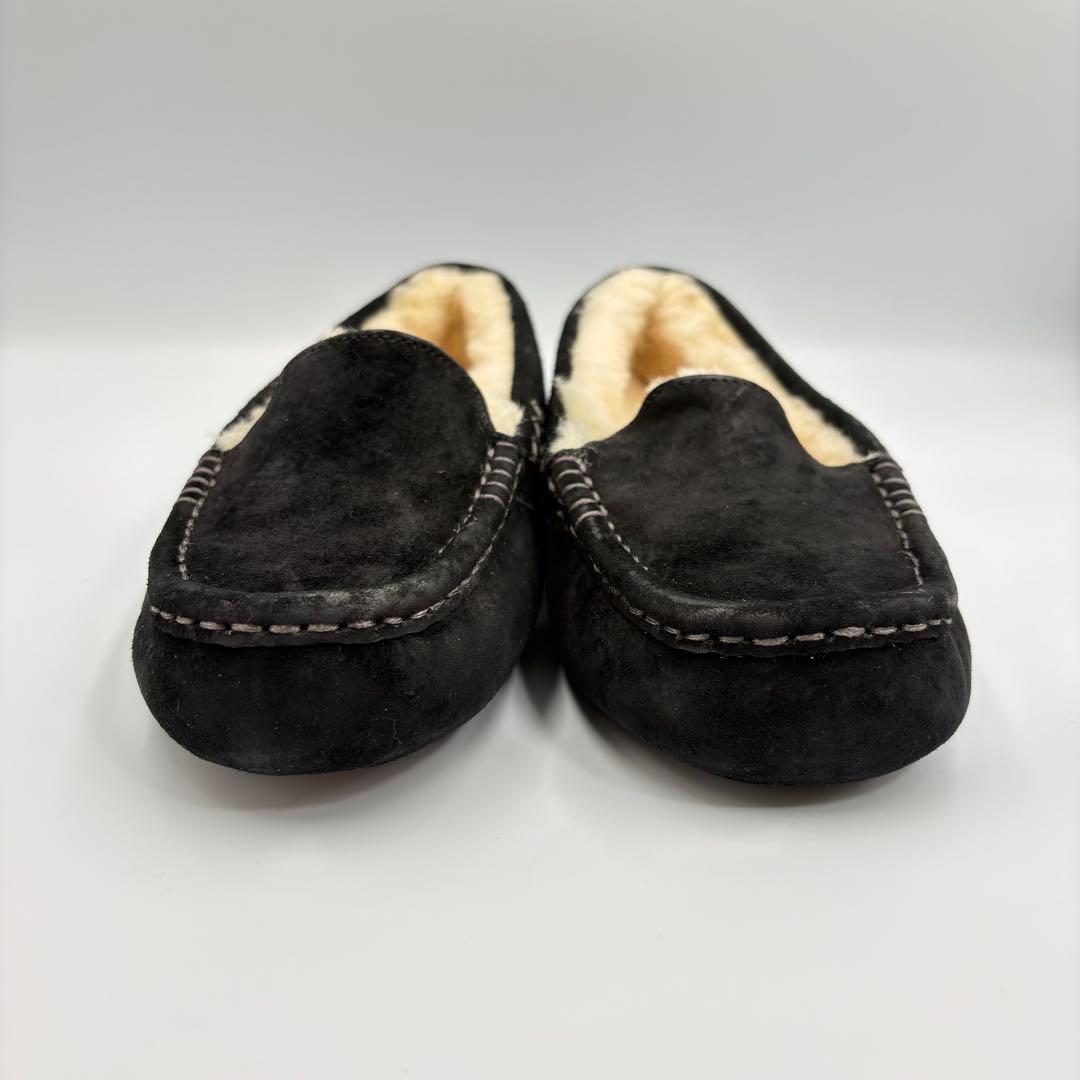 未使用✨UGG アグ ブラック　モカシン ムートンフラットシューズ アンスレー