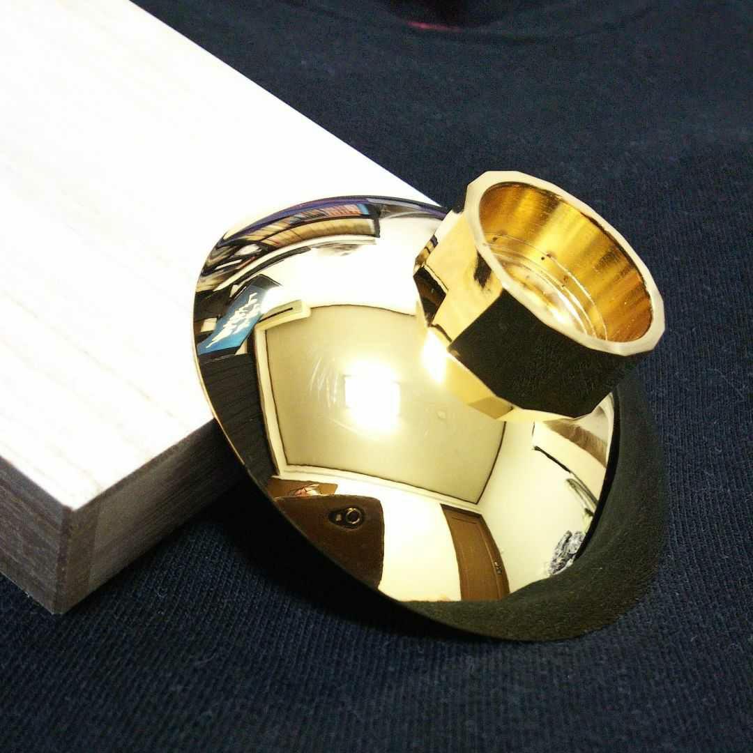 ◆純銅製ぐい吞み①(金彩)新品[オマケ付]