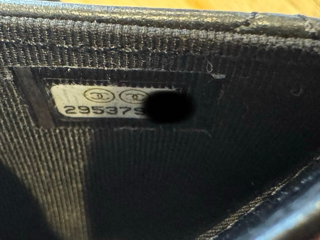 【美品】CHANEL シャネル 名刺入れ マトラッセ ブラック ラムスキン