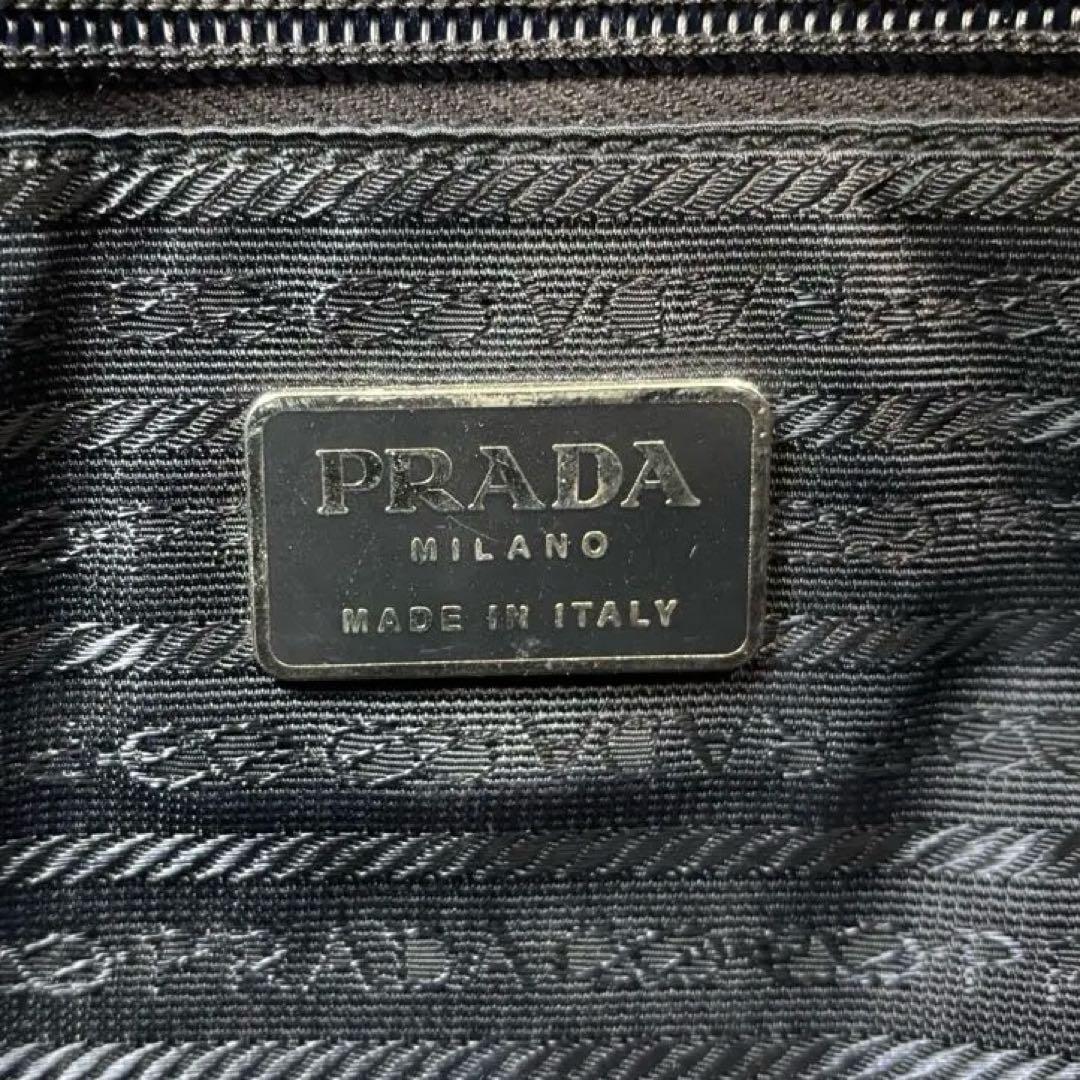 PRADA　プラダ　トートバッグ　手提げ　鞄　パテントレザー　紺　収納袋