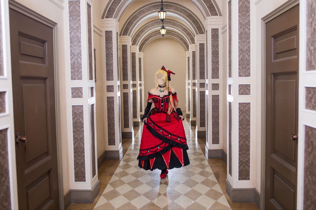 リゼロ プリシラ コスプレ衣装 ウィッグ 扇子 込