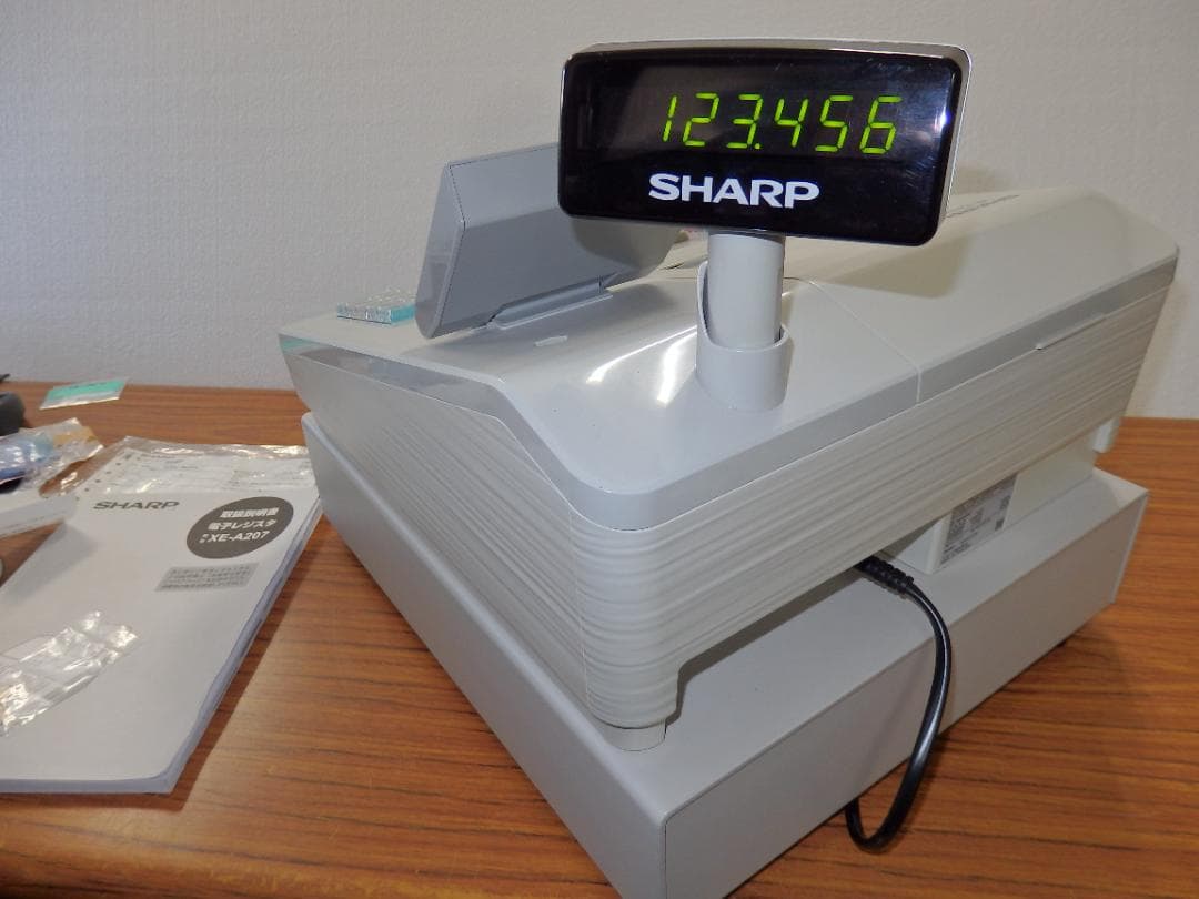 0120 美品 後継機種 XE-A207W-W 設定無料 シャープ レジスター