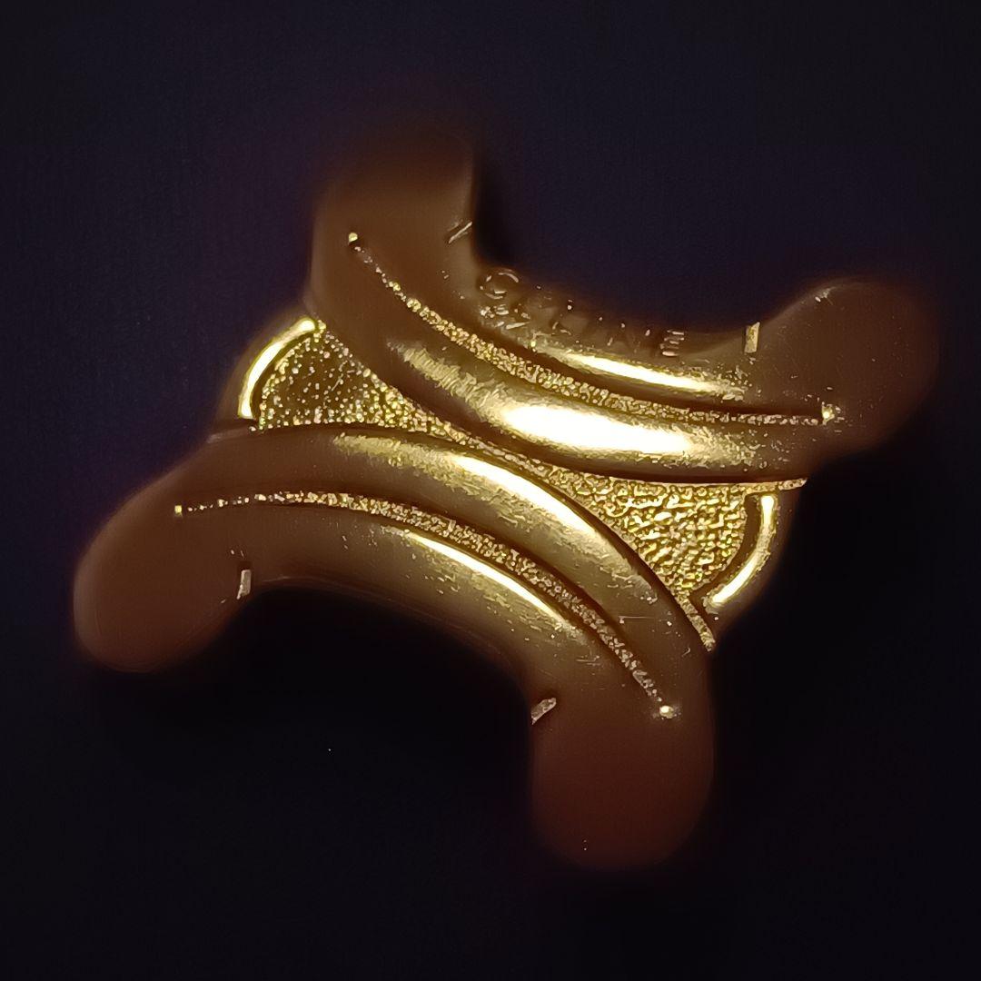 CELINE✨セリーヌ　トリオンフ　 ゴールド ブローチ　ヴィンテージ