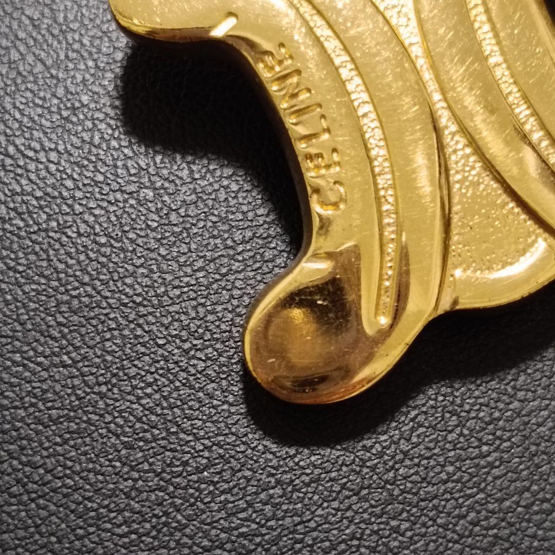 CELINE✨セリーヌ　トリオンフ　 ゴールド ブローチ　ヴィンテージ