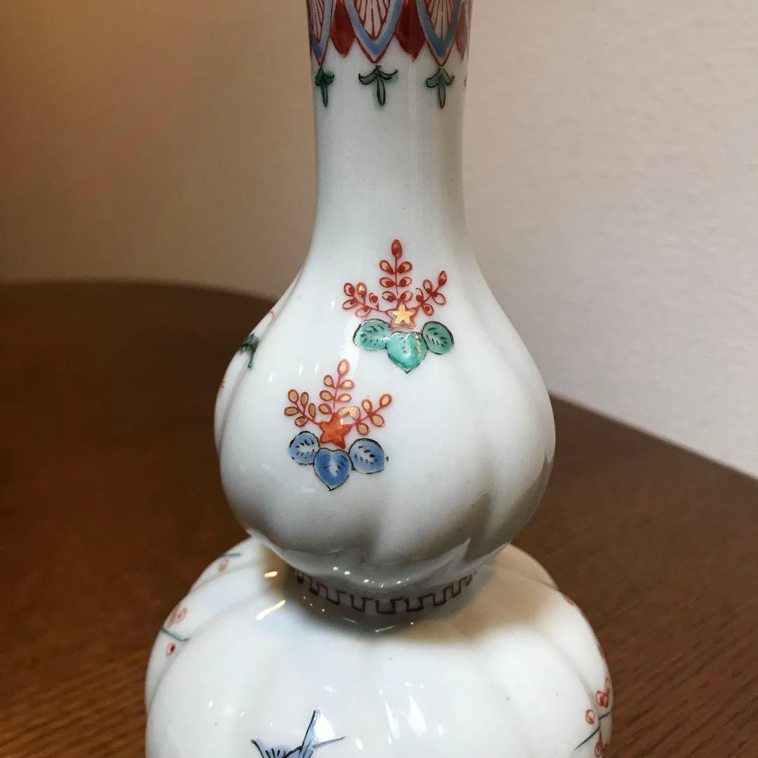 柿右衛門様式　古伊万里　有田焼　徳利　瓢型19cm