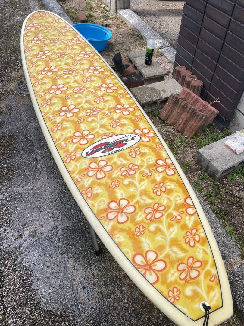 サーフボード セミロング　ファンボード　美品　フィン付き　サーフィン