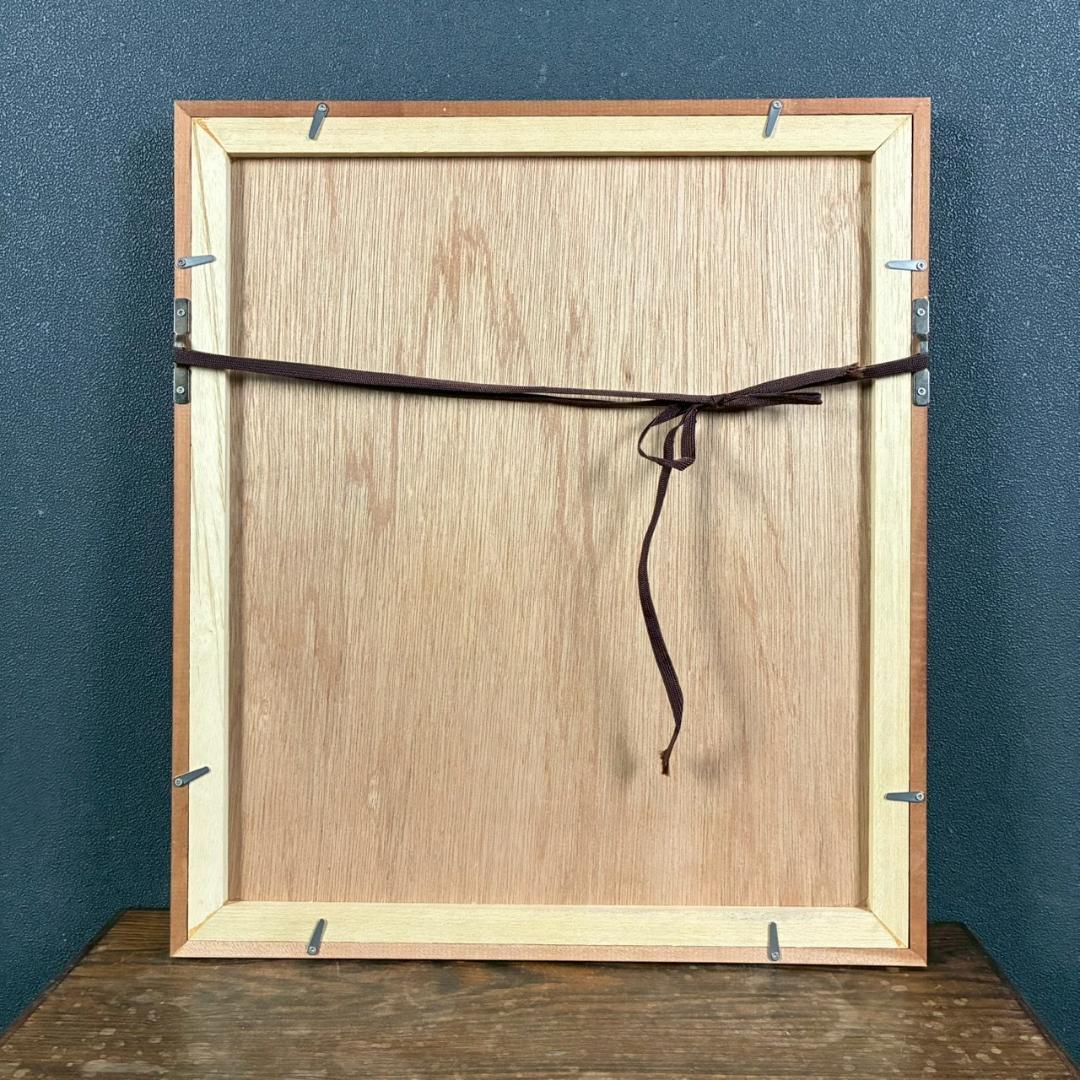 【最終値下げ】美品 牧野宗則「青い月」木版画 1987年制作 直筆サイン入り