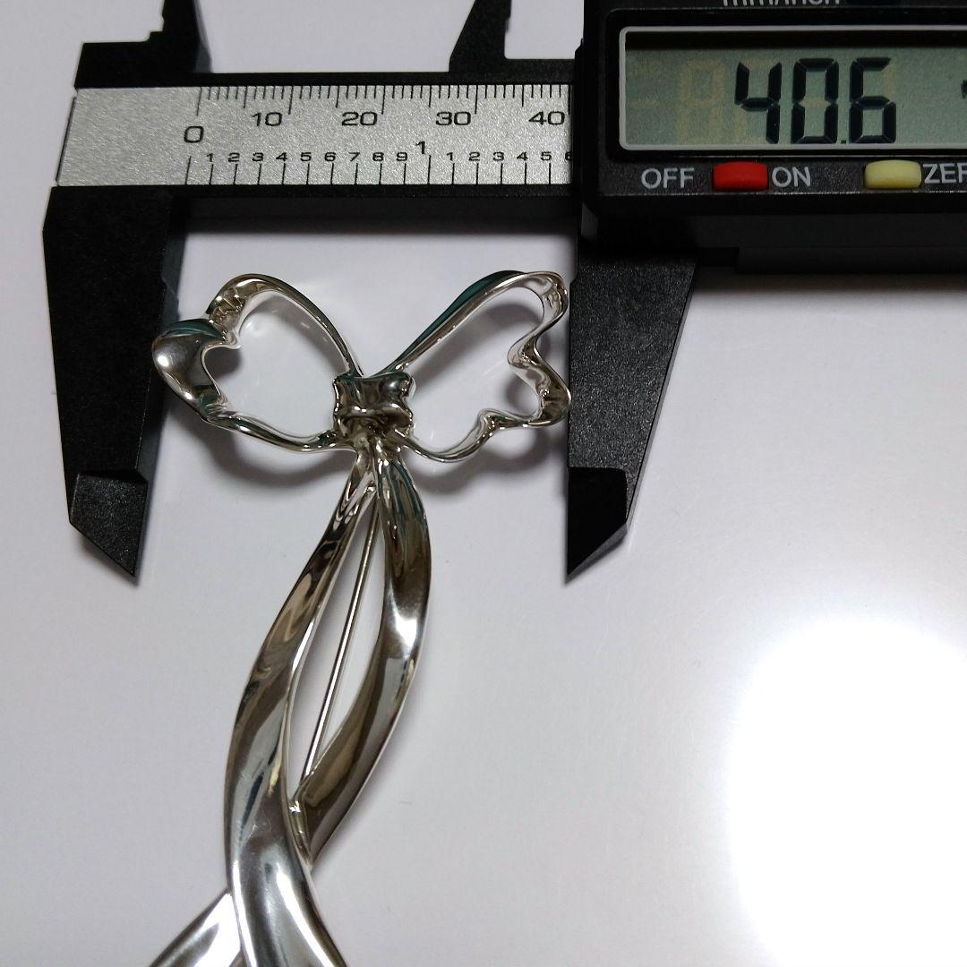 TIFFANY ティファニー リボンブローチ シルバー ラージサイズ