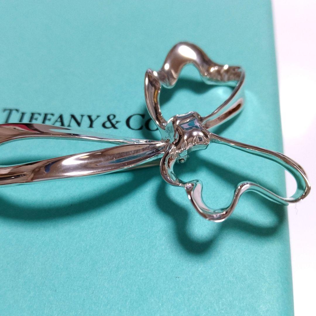 TIFFANY ティファニー リボンブローチ シルバー ラージサイズ