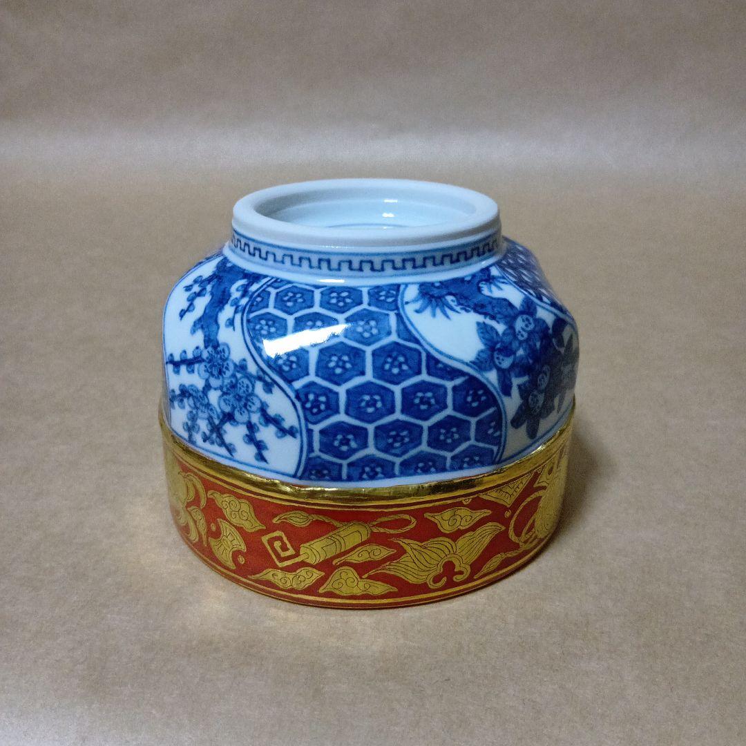 茶道具　金襴手祥瑞腰捻茶碗