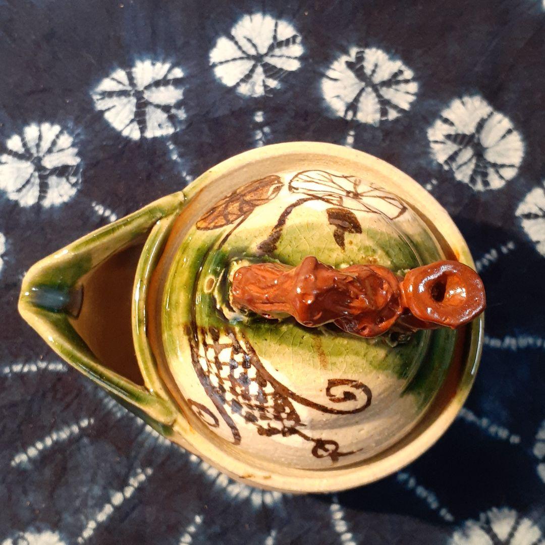 本日お値打ち❤️林和一　作　青織部宝瓶茶器揃い♪