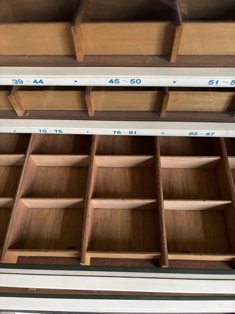 昭和レトロ　ひょうたん印絹カード　陳列棚 店舗什器　小物入れ　小引き出し