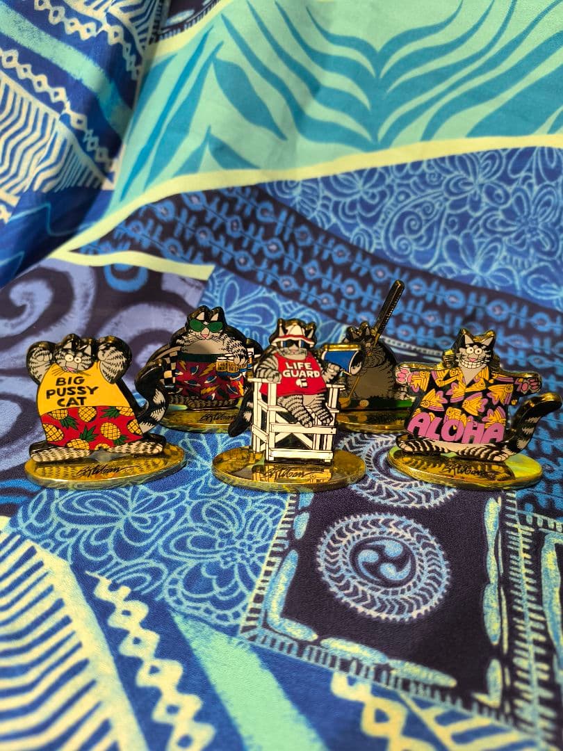 ハワイ　クリバンキャット置き物 5体セット