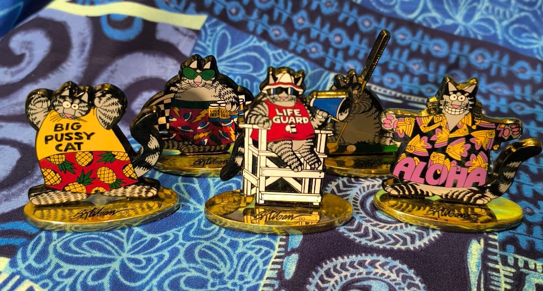 ハワイ　クリバンキャット置き物 5体セット