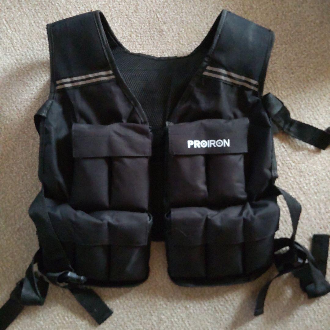 【中古】PROIRON トレーニング用 ウェイトベスト 20kg 予備バックル付