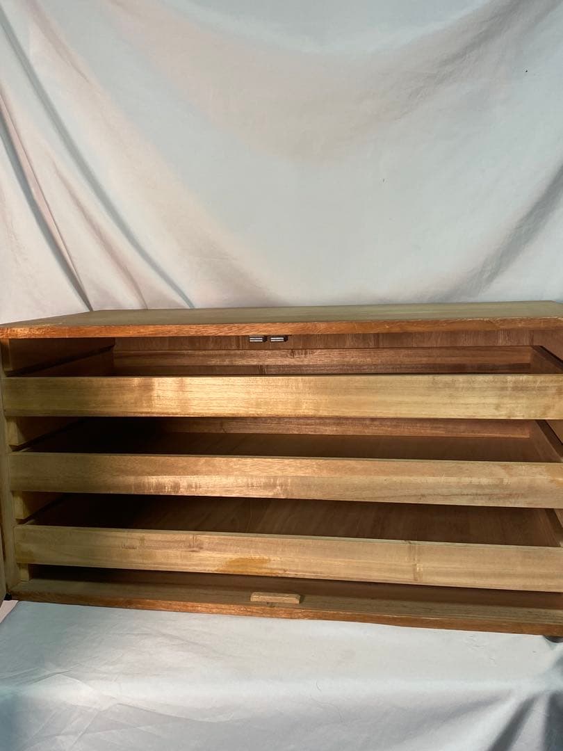 2794❣️ 桐箪笥 小型収納棚 3段 衣装ダンス 着物 チェスト 観音開き