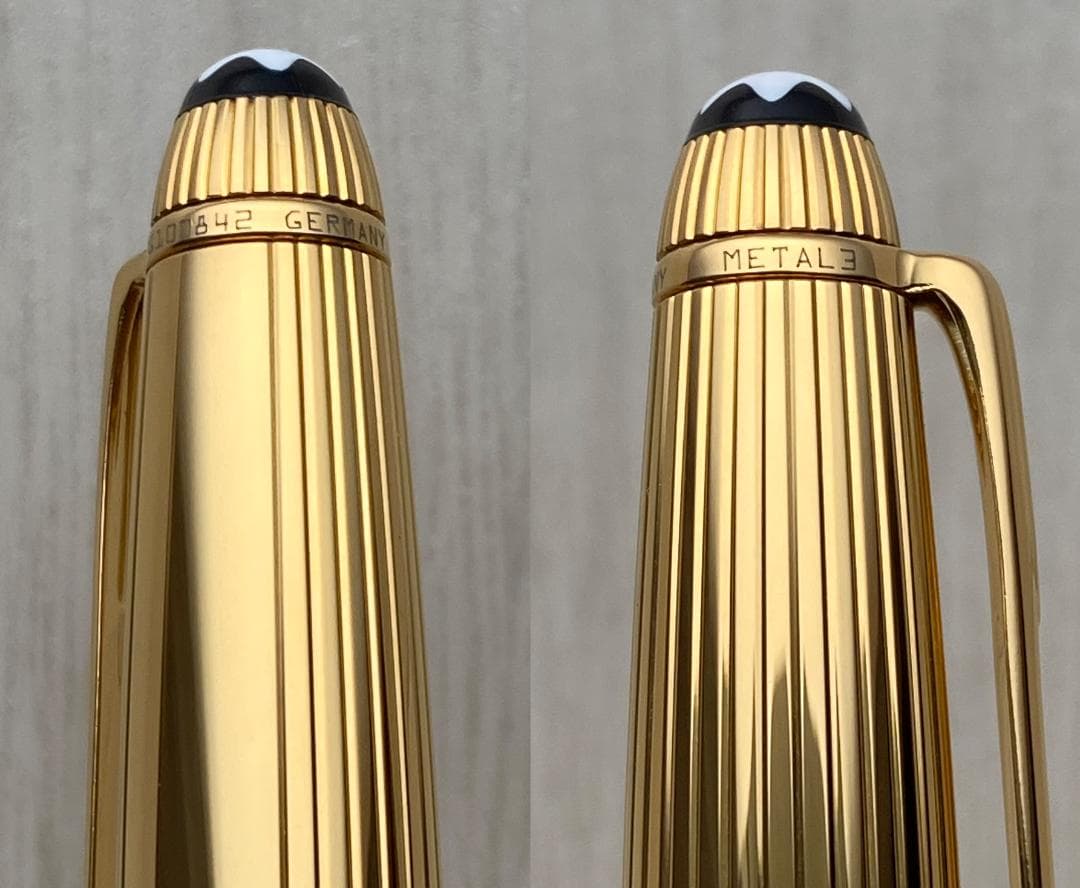 未使用に近い モンブラン ソリテール シルバー ゴールド ボールペン 付属品付き