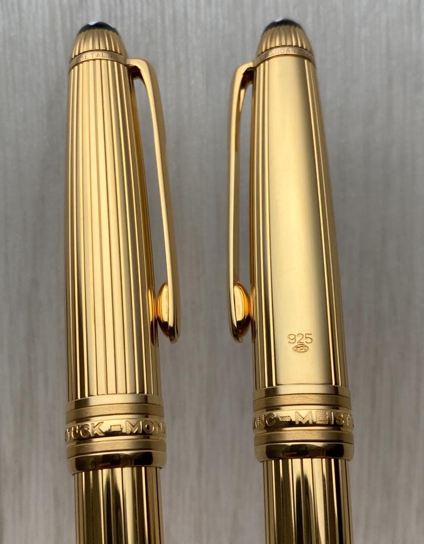 未使用に近い モンブラン ソリテール シルバー ゴールド ボールペン 付属品付き