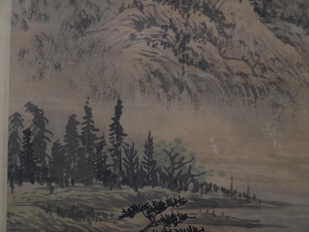 中国 清時代　古掛け軸「紙本」肉筆保証　中国画家 唐物唐本 DE433A4-4