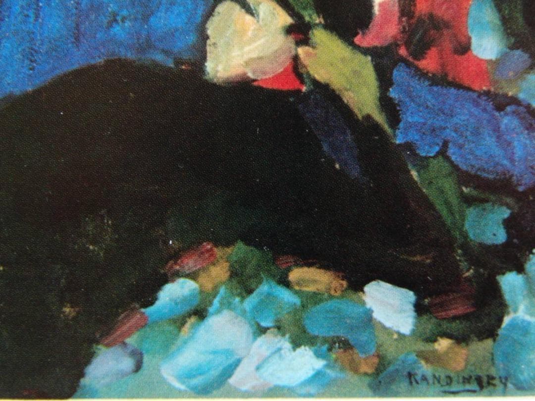 カンディンスキー「白い音」、希少な額装用画集より、新品高級額装付、状態良好