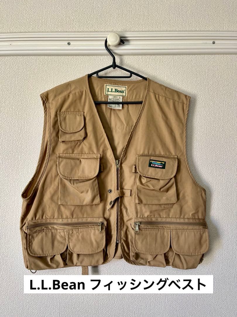 L.L.Bean フィッシングベスト 多ポケット アウトドア ベージュ