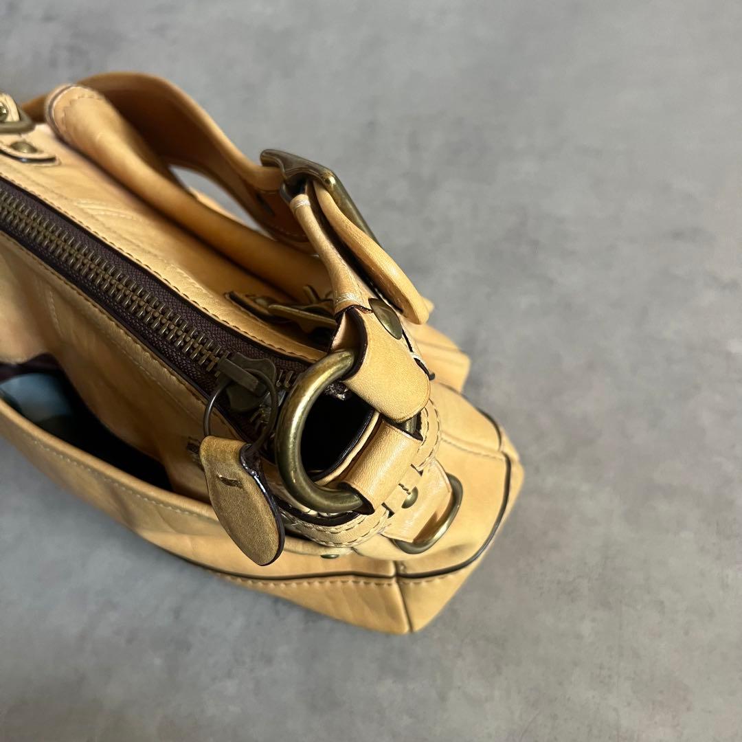 COACH 65th Legacy bag バッグ レザー ハンド ターンロック