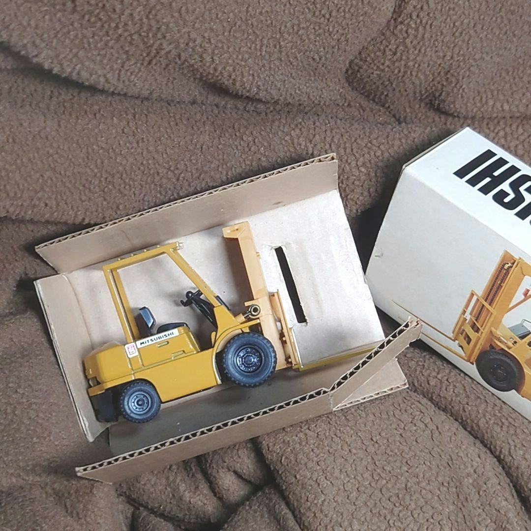 三菱フォークリフト★レトロな未使用品当時物FD25ミニカー日本製★1/35送料込